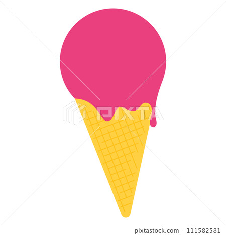 Colored ice cream cone icon Vector 111582581