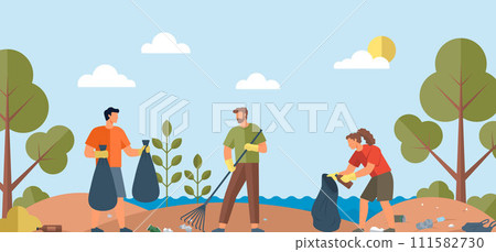 Eco activism vector illustration. Eco activism is heartbeat nature, rhythmic call to safeguard our environment The eco activism metaphor is torch illuminating path to ecological responsibility 111582730