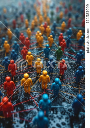 the social network community team. The concept of connections between people 111583099