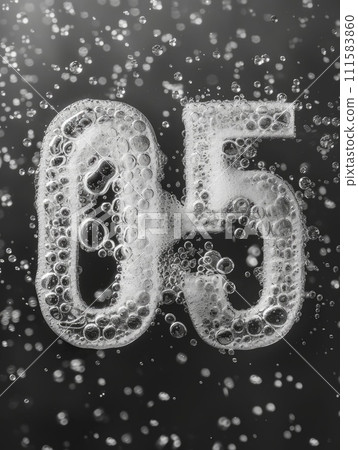 AI-generated content. Close Up of Water Droplets on Window. Generative AI. AI-generated content. Close Up of Water Droplets on Window. Generative AI. 111583860