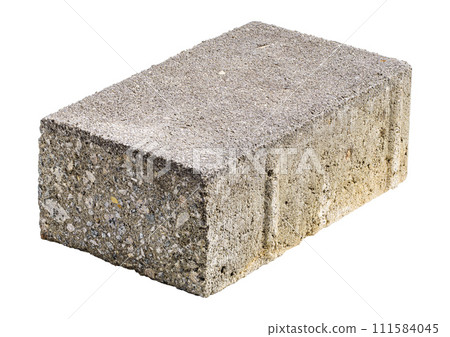 Decorative street pavement concrete brick pavers isolated 111584045