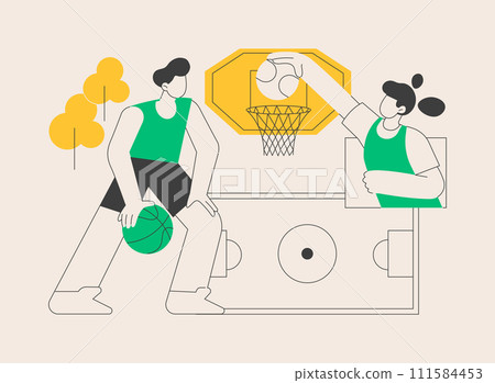 Basketball camp abstract concept vector illustration. 111584453