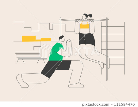Outdoor workout abstract concept vector illustration. 111584470