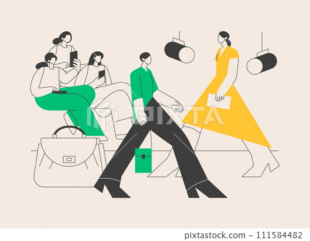Fashion week abstract concept vector illustration. 111584482