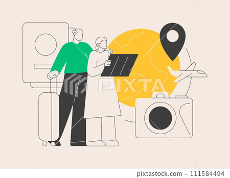 Retirement travel abstract concept vector illustration. 111584494