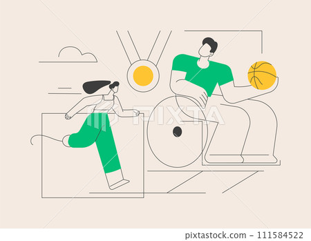 Disabled sports abstract concept vector illustration. Disabled sports abstract concept vector illustration. 111584522