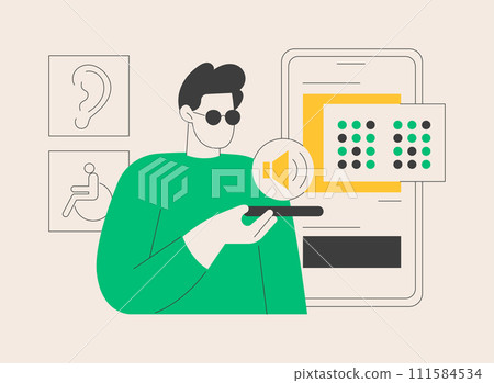 Assistive technology abstract concept vector illustration. 111584534