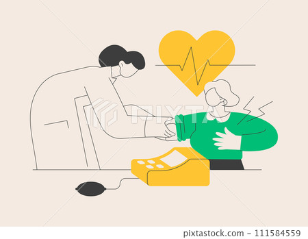 High blood pressure abstract concept vector illustration. 111584559