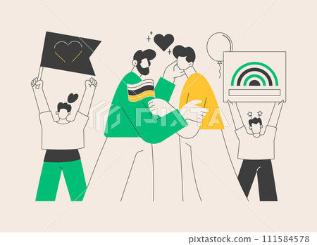 Sexuality and gender identity abstract concept vector illustration. 111584578