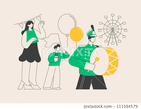 Parade abstract concept vector illustration. 111584579