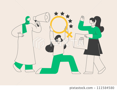Feminism abstract concept vector illustration. Feminism abstract concept vector illustration. 111584580