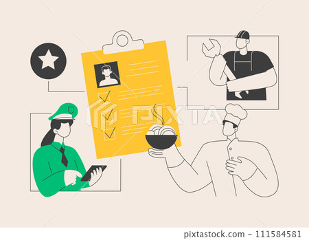 Alternative civilian service abstract concept vector illustration. Alternative civilian service abstract concept vector illustration. 111584581