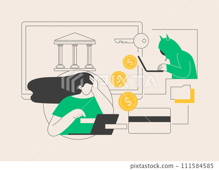Financial crimes abstract concept vector illustration. 111584585