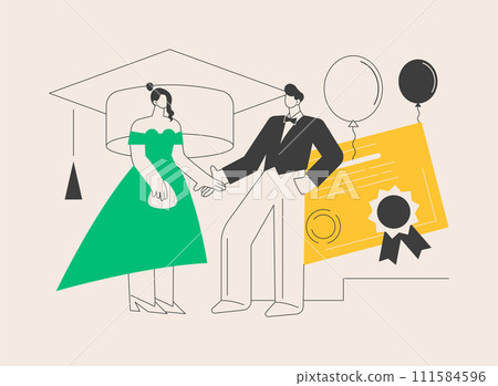 Prom party abstract concept vector illustration. 111584596