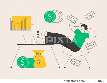 Passive income abstract concept vector illustration. Passive income abstract concept vector illustration. 111584822