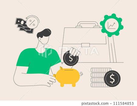 Investment abstract concept vector illustration. 111584853