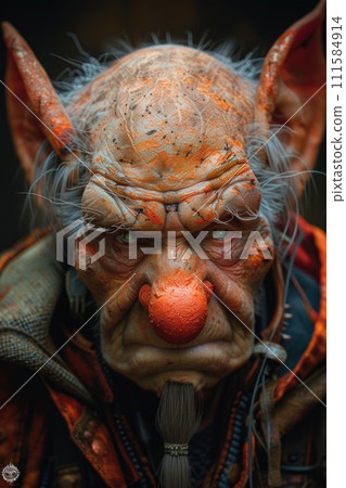 AI-generated content. Close-Up of Demonic-Looking Creature. Generative AI. 111584914