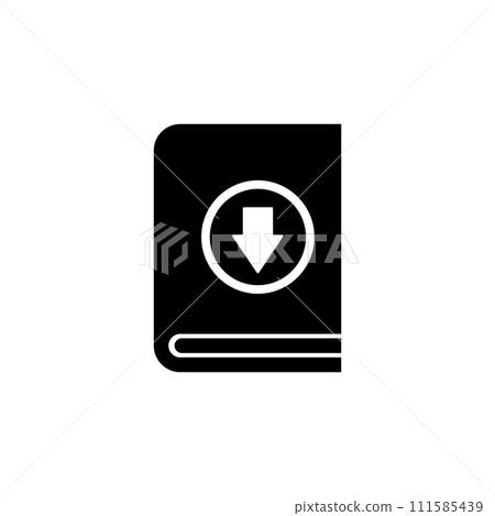 Book Download Flat Vector Icon Book Download Flat Vector Icon 111585439