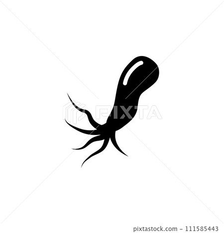 Virus Bacteria Flat Vector Icon 111585443