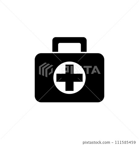 First Aid Kit Flat Vector Icon First Aid Kit Flat Vector Icon 111585459