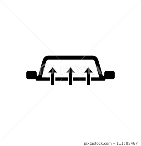 Heated Car Window. Windshield Arrows Flat Vector Icon 111585467