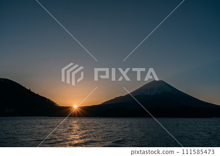 First sunrise with Mt. Fuji 111585473