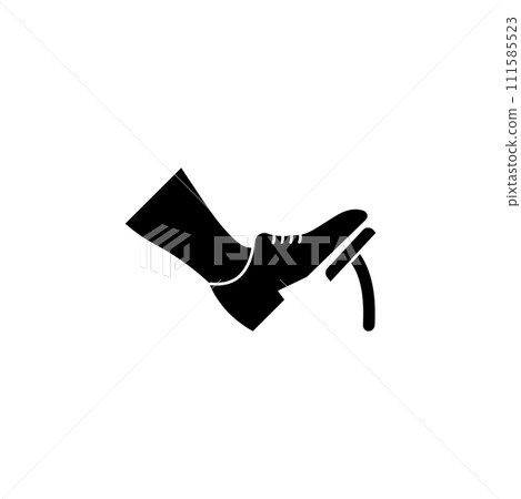 gas pedal, brake pedal, icon gas pedal, brake pedal, icon 111585523