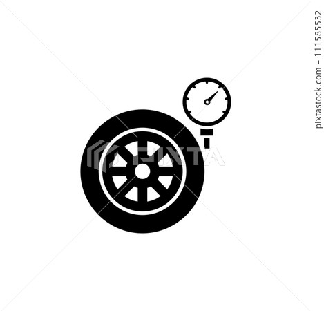 Tire pressure gauge icon. 111585532