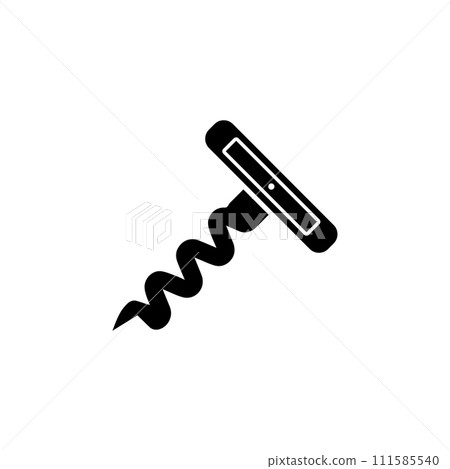 Corkscrew icon flat Corkscrew icon flat 111585540
