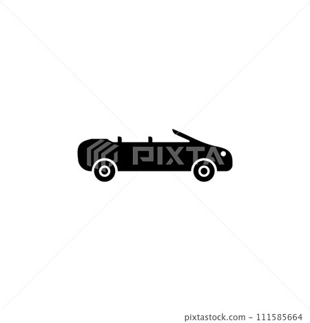 Cabriolet Flat Vector Icon 111585664