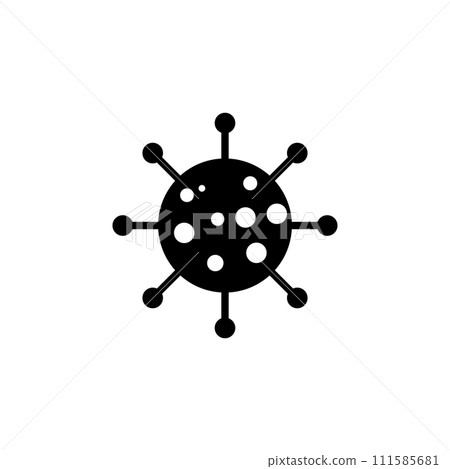 Virus. Unicellular Organism Flat Vector Icon 111585681