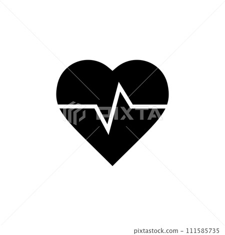 Heart rate vector icon 111585735