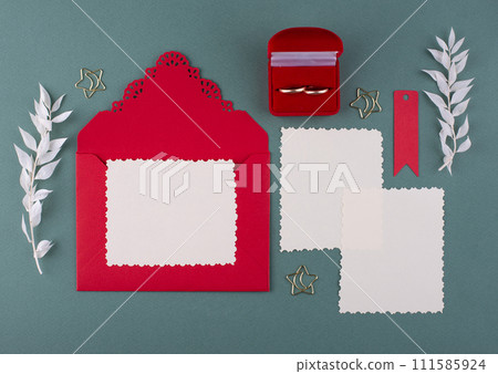 Wedding invitation card. Save the date concept 111585924