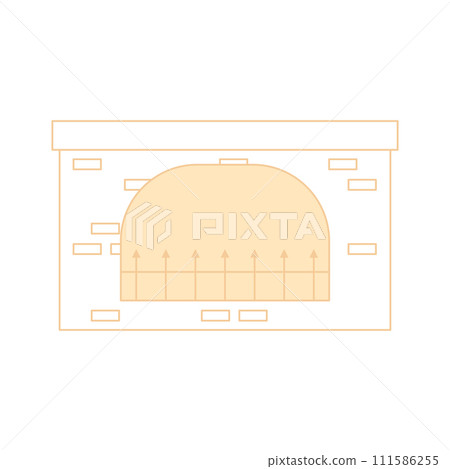 Isolated colored fireplace icon Vector Isolated colored fireplace icon Vector 111586255