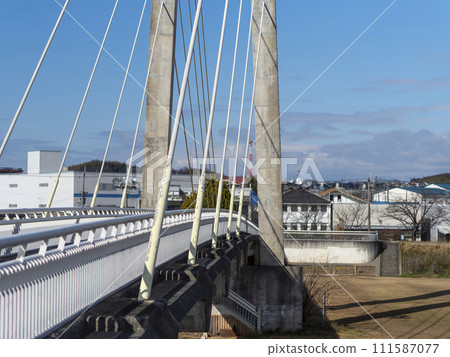Ishikawa Cycle Bridge built over Ishikawa in Tondabayashi City Ishikawa Cycle Bridge built over Ishikawa in Tondabayashi City 111587077