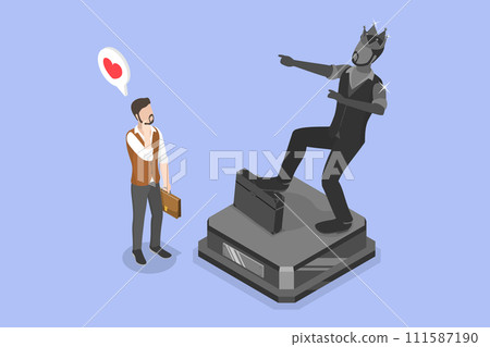 3D Isometric Flat Vector Illustration of Ego 111587190