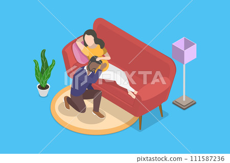 3D Isometric Flat Vector Illustration of Pregnancy and Maternity 111587236