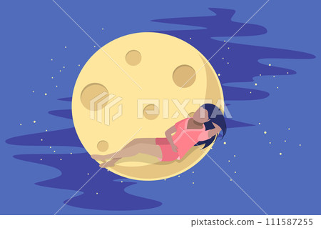 3D Isometric Flat Vector Illustration of Calm Dreaming 111587255