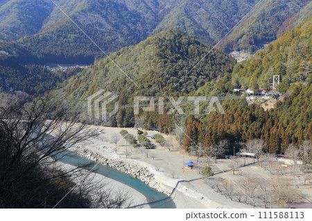 谷瀨吊橋【日本最長的日用鐵道吊橋】奈良縣十津川村 谷瀨吊橋【日本最長的日用鐵道吊橋】奈良縣十津川村 111588113