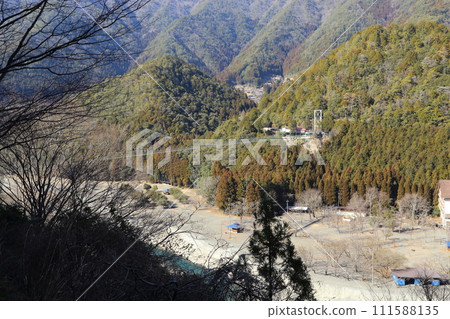 谷瀨吊橋【日本最長的日用鐵道吊橋】奈良縣十津川村 谷瀨吊橋【日本最長的日用鐵道吊橋】奈良縣十津川村 111588135