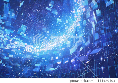 網路空間的光輝:將資訊流視覺化的動漫藝術AI影像 網路空間的光輝:將資訊流視覺化的動漫藝術AI影像 111589103