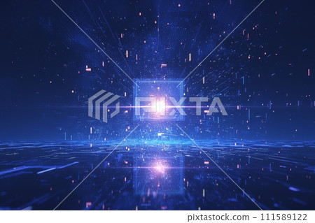 The brilliance of cyberspace: Anime art AI image that visualizes the flow of information 18 111589122