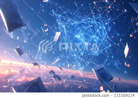 The brilliance of cyberspace: 20 anime art AI images that visualize the flow of information 111589124