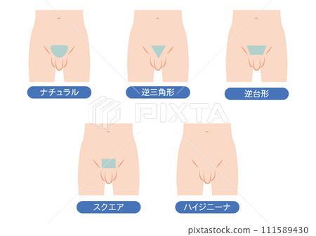 V-line hair removal design for men 111589430