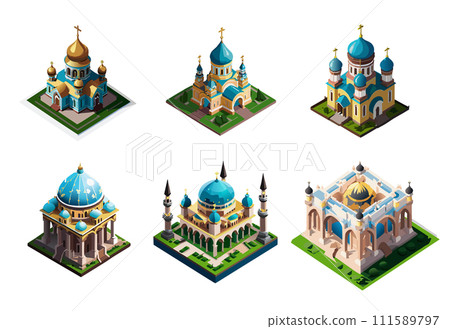 Russian church architecture set Russian church architecture set 111589797