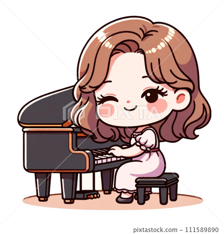 彈鋼琴的女孩 111589890