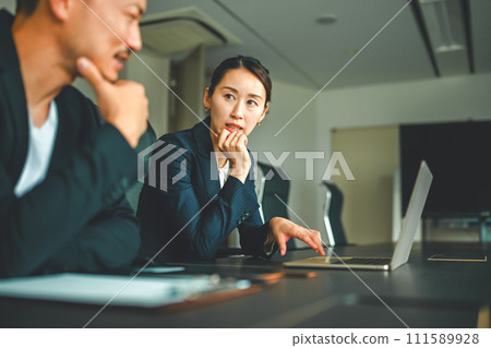 business in the conference room 111589928