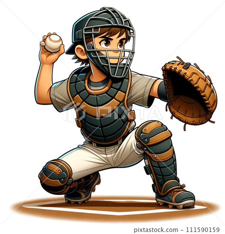 catcher throwing a baseball catcher throwing a baseball 111590159