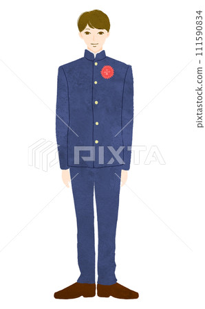 國中男生完成學業後參加畢業典禮 111590834