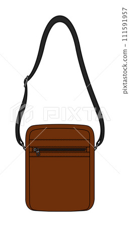 Shoulder bag/shoulder bag/pouch vector template illustration 111591957
